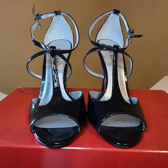 "GUESS" STILETTO STRAPPY SANDALS - Picture 4 of 7